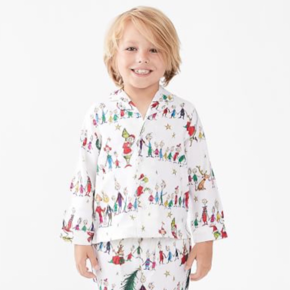 Pottery Barn Toddler Dr. Seuss's The Grinch Flannel Pajamas